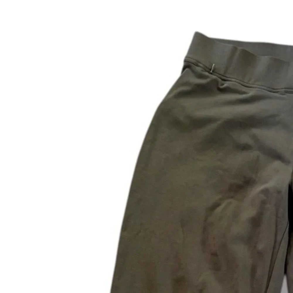 Lands' End -‎ Olive Green  Capri Pants Knit Pull On StretchCotton Spandex - Sz L - Picture 6 of 6